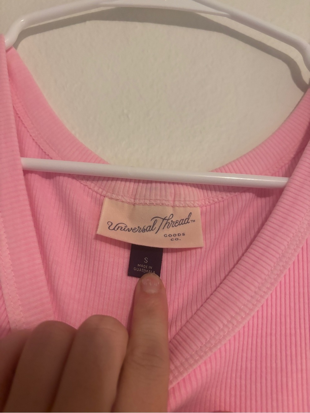 Universal Thread Pink Ribbed Scoop Tank - Picture 3 of 3